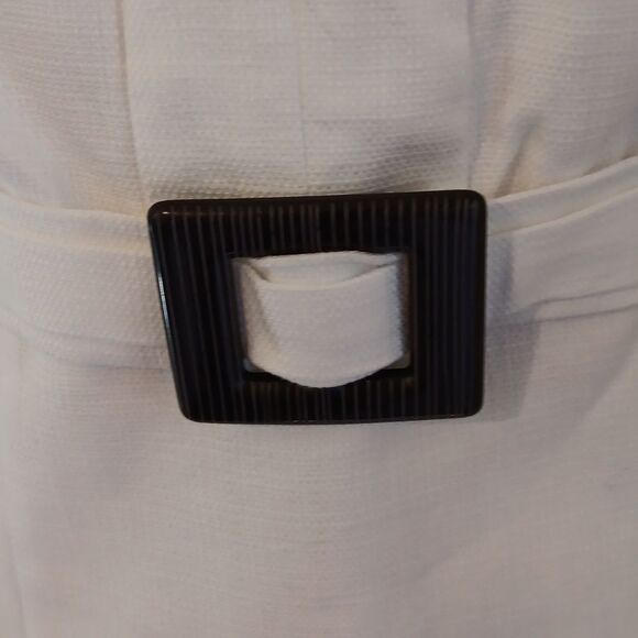 Donna Ricco White Textured Dress. Old Money. - Picture 4 of 13